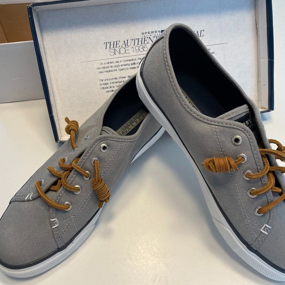SPERRY Seacoast Topsiders Charcoal Grey NIB  8.5